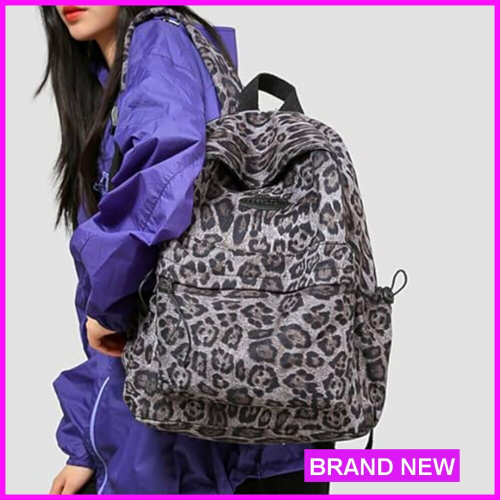 Leopard Print Daypack Backpack, Adjustable Should… - image 5
